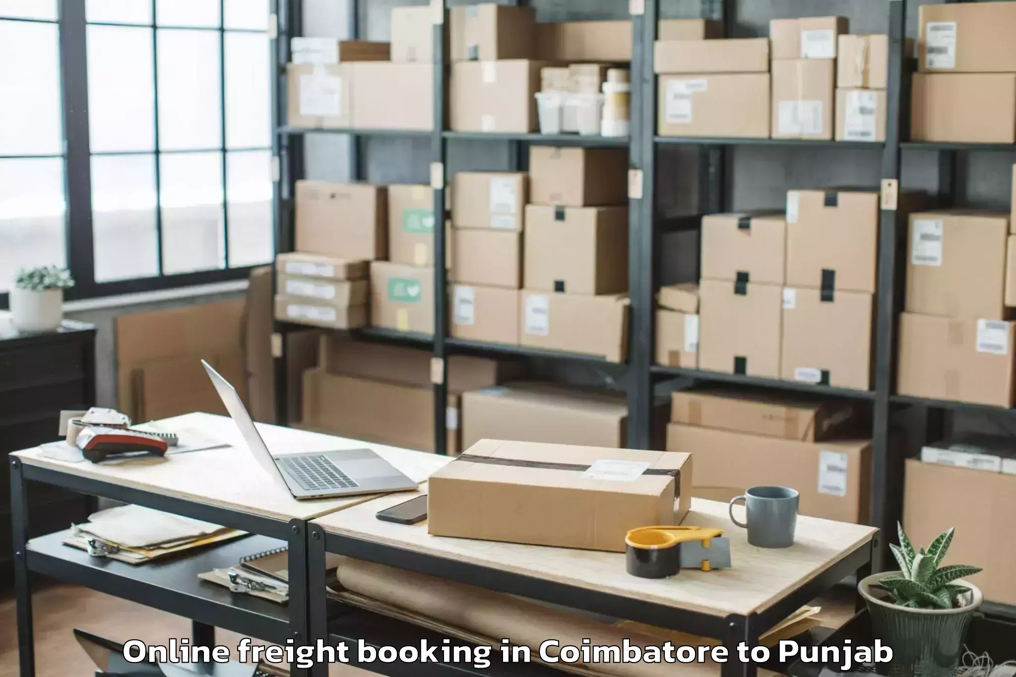 Leading Coimbatore to Ropar Online Freight Booking Provider